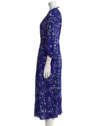 Poupette St Barth Floral Print Midi Length Dress