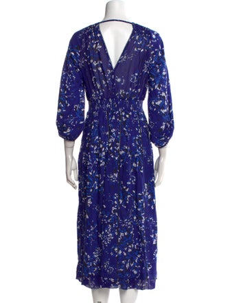 Poupette St Barth Floral Print Midi Length Dress