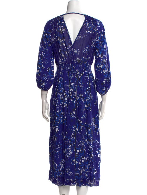 Poupette St Barth Floral Print Midi Length Dress
