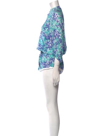 Poupette St Barth Printed Mock Neck Romper