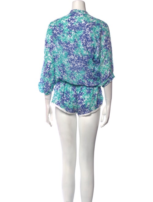 Poupette St Barth Printed Mock Neck Romper