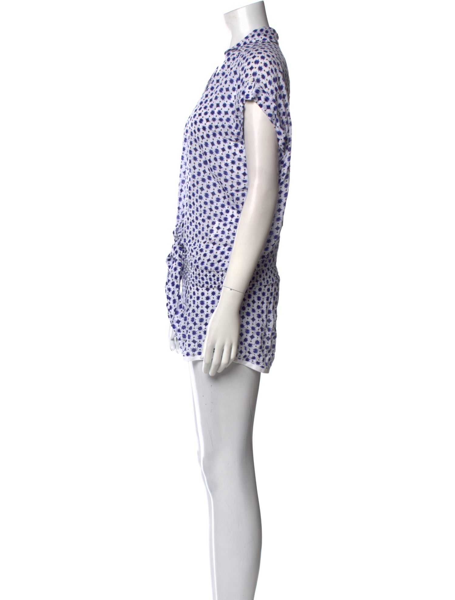 Poupette St Barth Printed V-Neck Romper