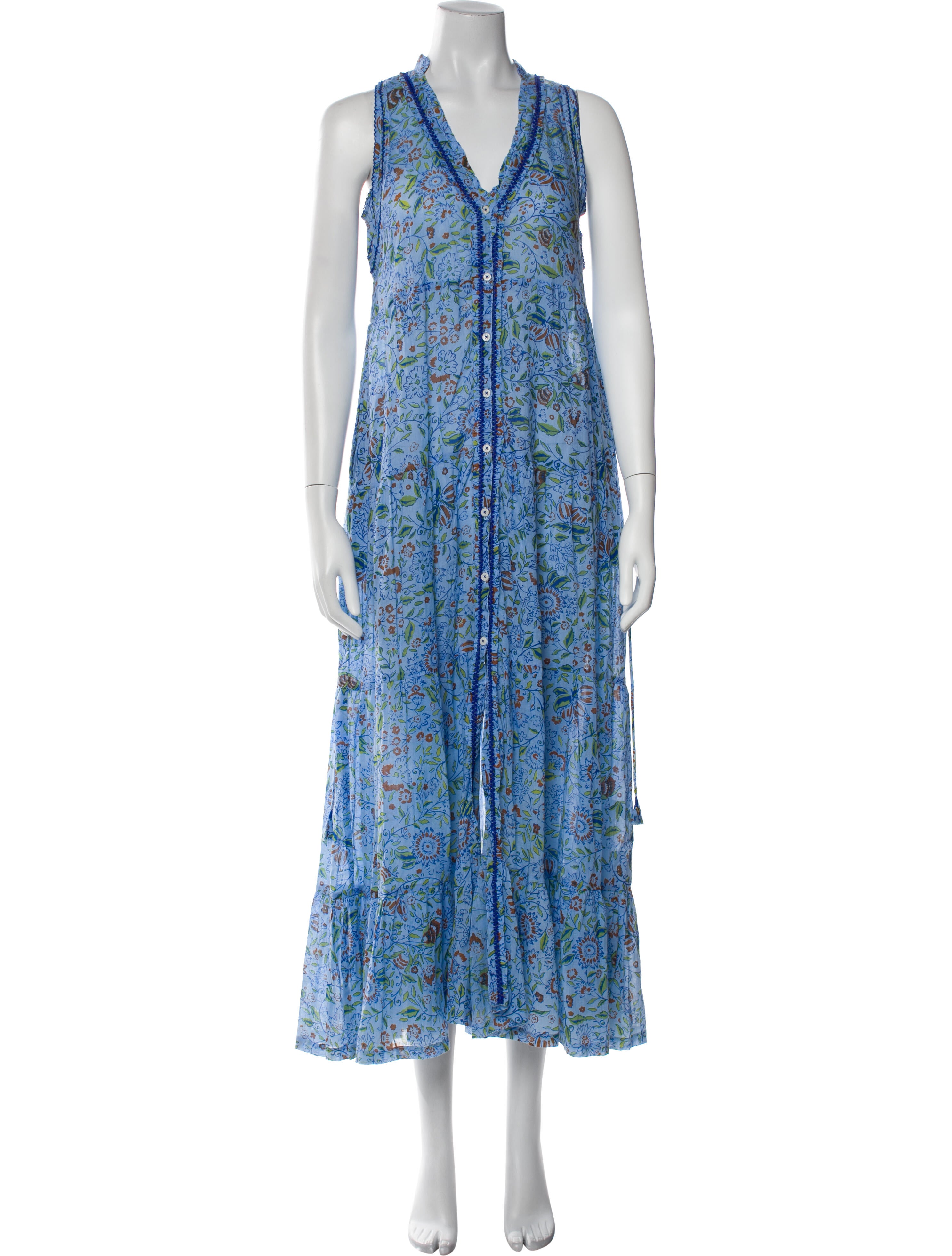 Poupette St Barth Floral Print Long Dress