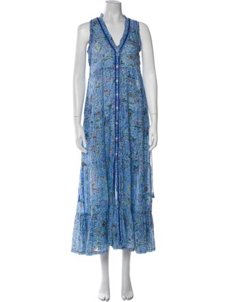 Poupette St Barth Floral Print Long Dress