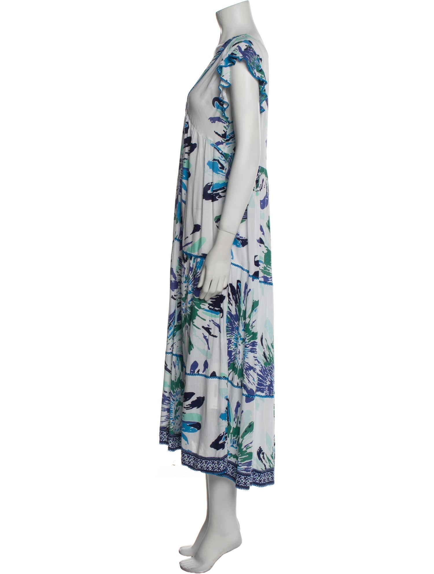 Poupette St Barth Floral Print Long Dress