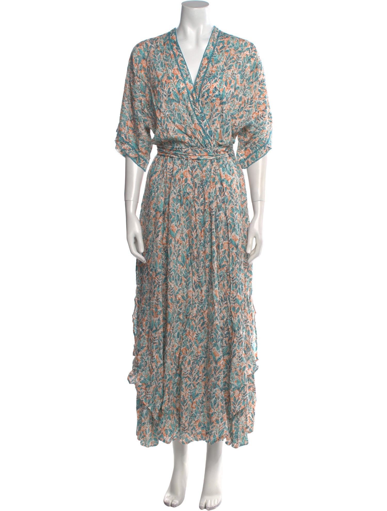 Poupette St Barth Floral Print Long Dress w/ Tags