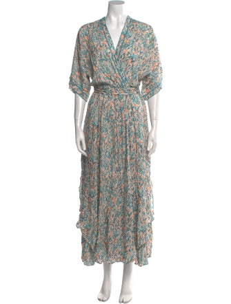 Poupette St Barth Floral Print Long Dress w/ Tags