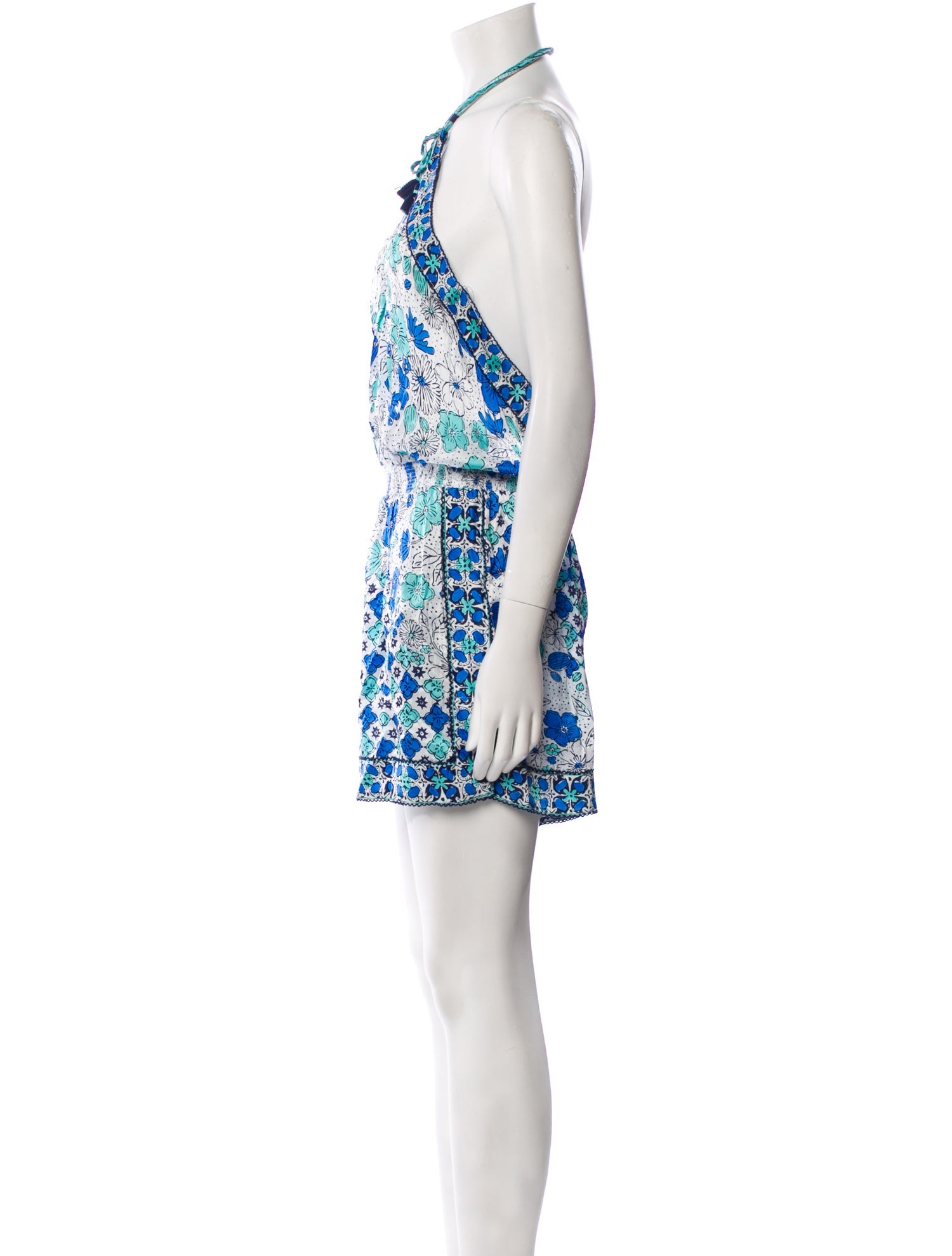 Poupette St Barth Floral Print Halterneck Romper w/ Tags