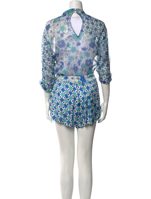 Poupette St Barth Floral Print V-Neck Romper