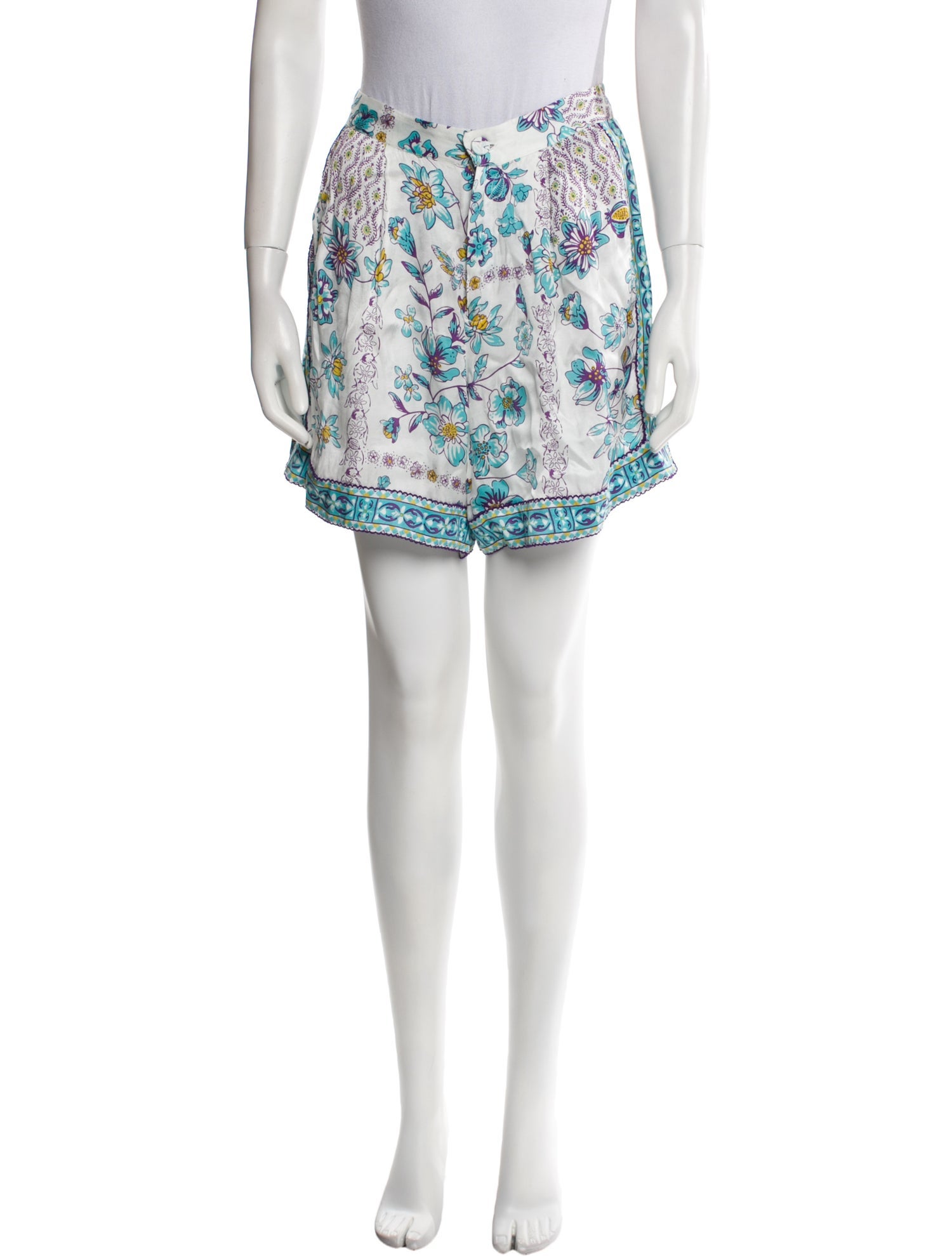 Poupette St Barth Floral Print Mini Shorts w/ Tags