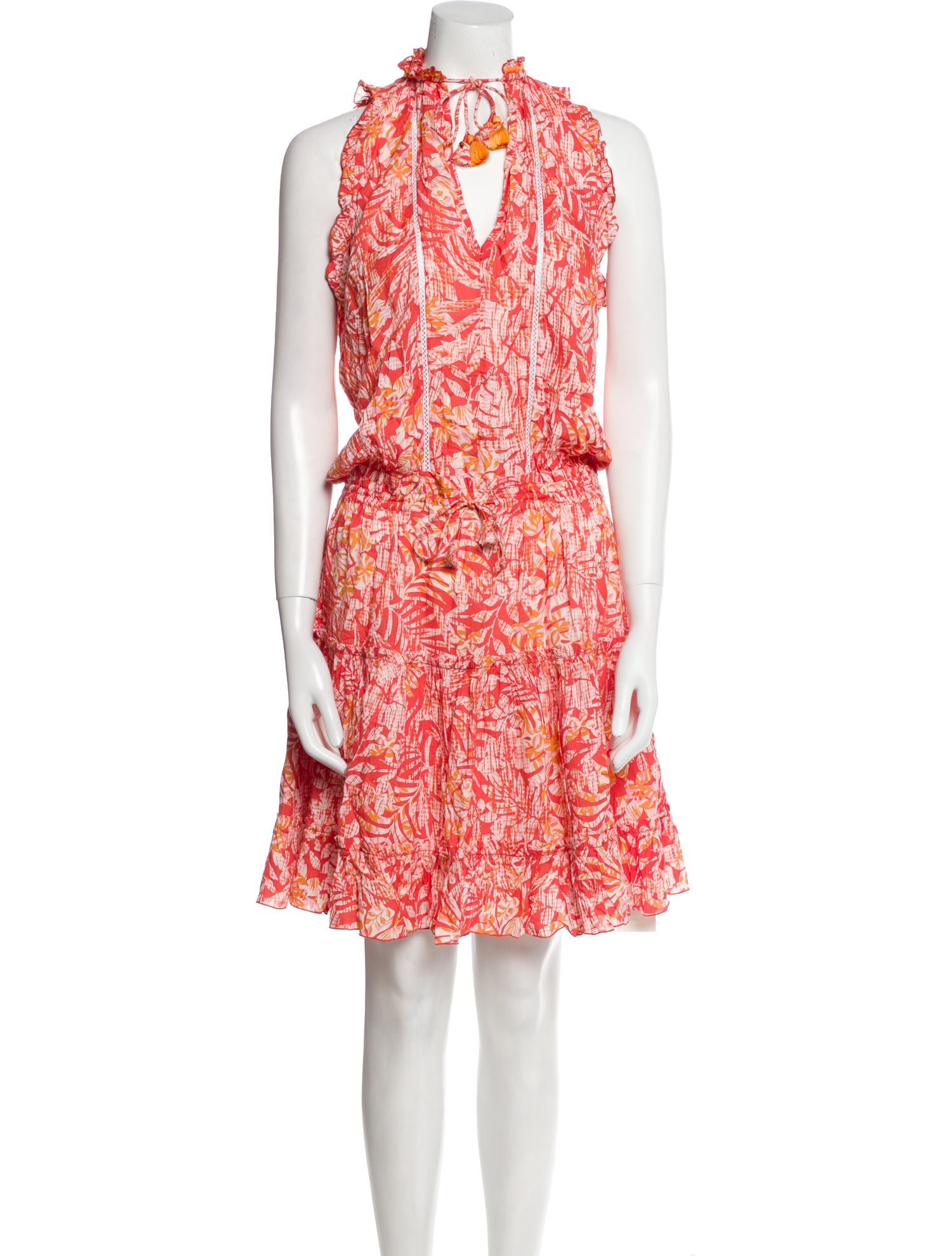 Poupette St Barth Floral Print Knee-Length Dress w/ Tags