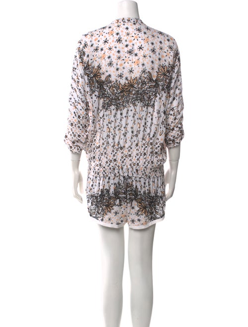 Poupette St Barth Printed Mock Neck Romper