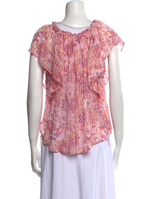 Poupette St Barth Printed Tie Neck Blouse