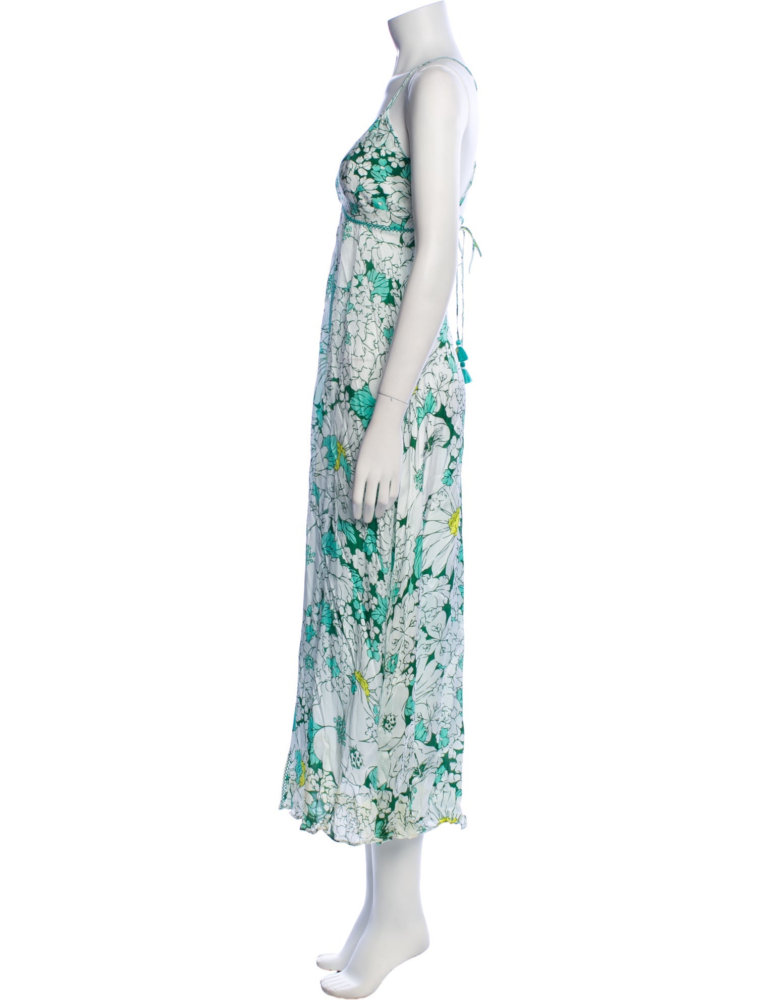 Poupette St Barth Floral Print Midi Length Dress