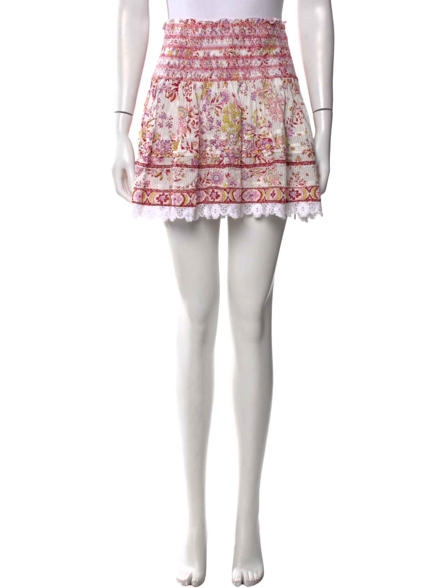 Poupette St Barth Lace Pattern Mini Skirt w/ Tags