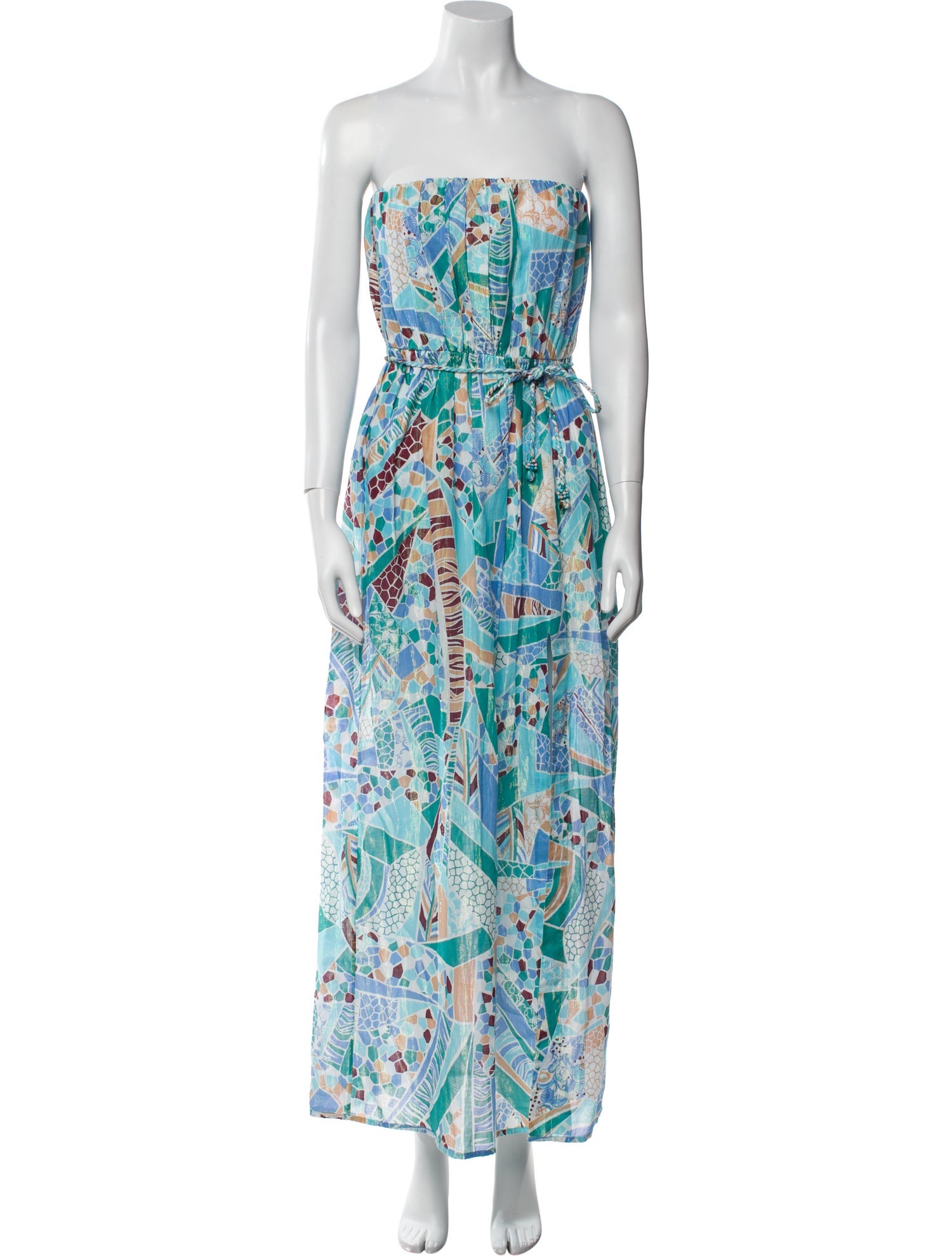 Poupette St Barth Printed Long Dress w/ Tags