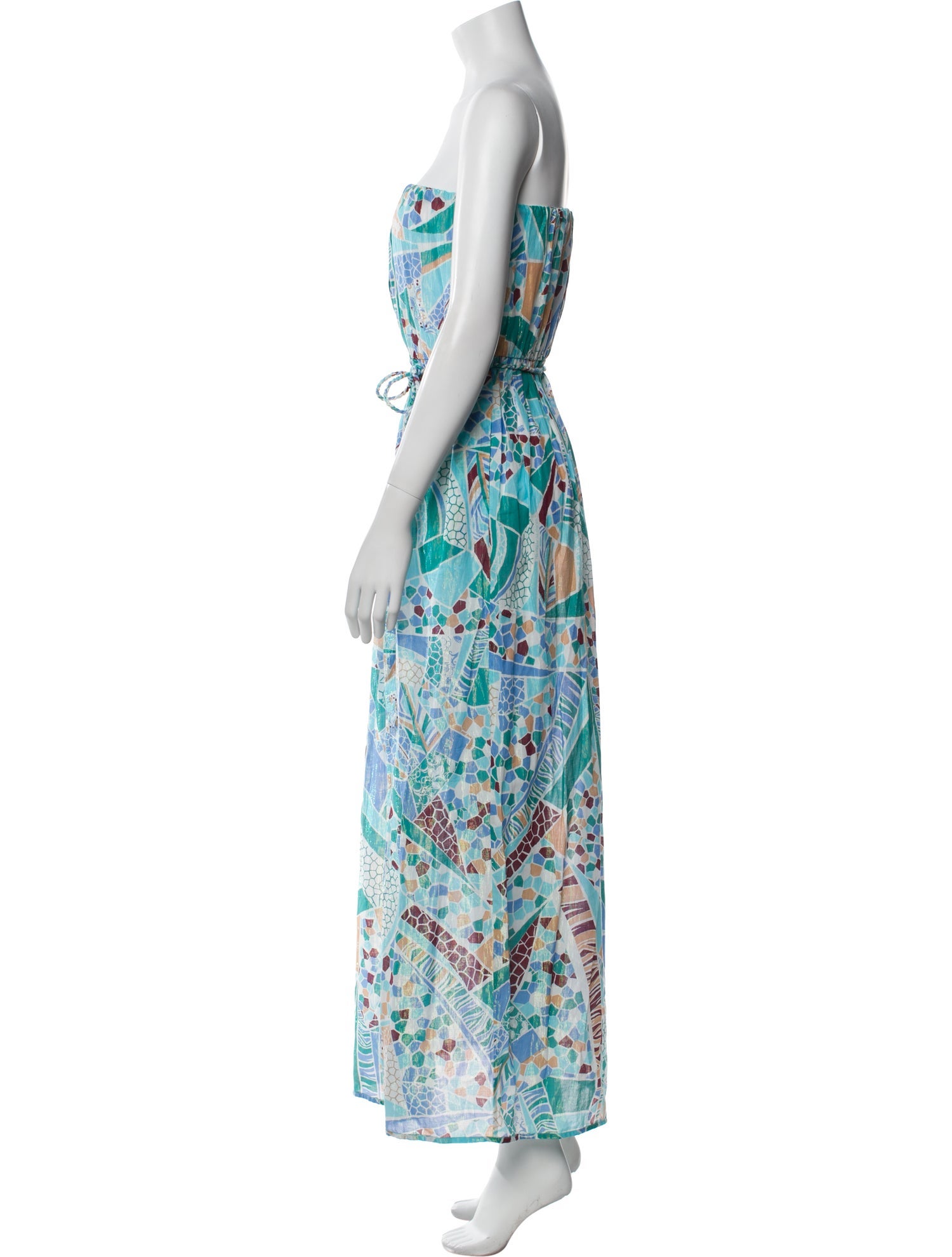 Poupette St Barth Printed Long Dress w/ Tags