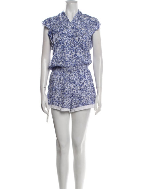 Poupette St Barth Printed V-Neck Romper