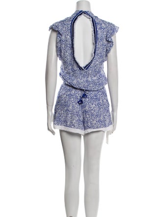 Poupette St Barth Printed V-Neck Romper