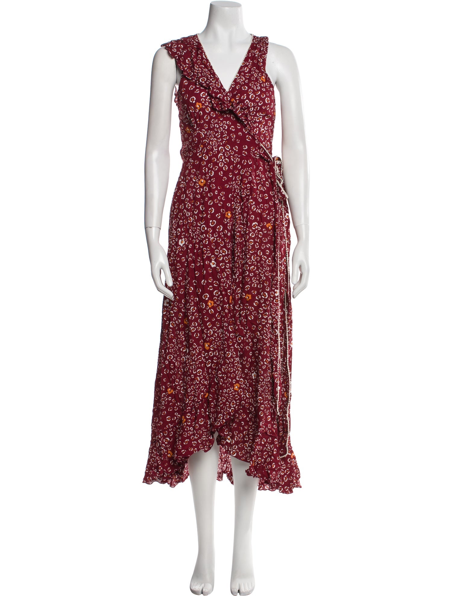 Poupette St Barth Floral Print Midi Length Dress