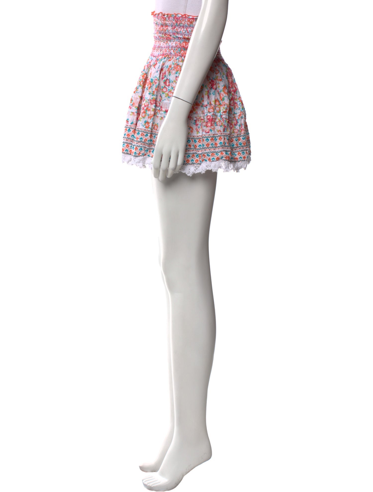 Poupette St Barth Floral Print Mini Skirt