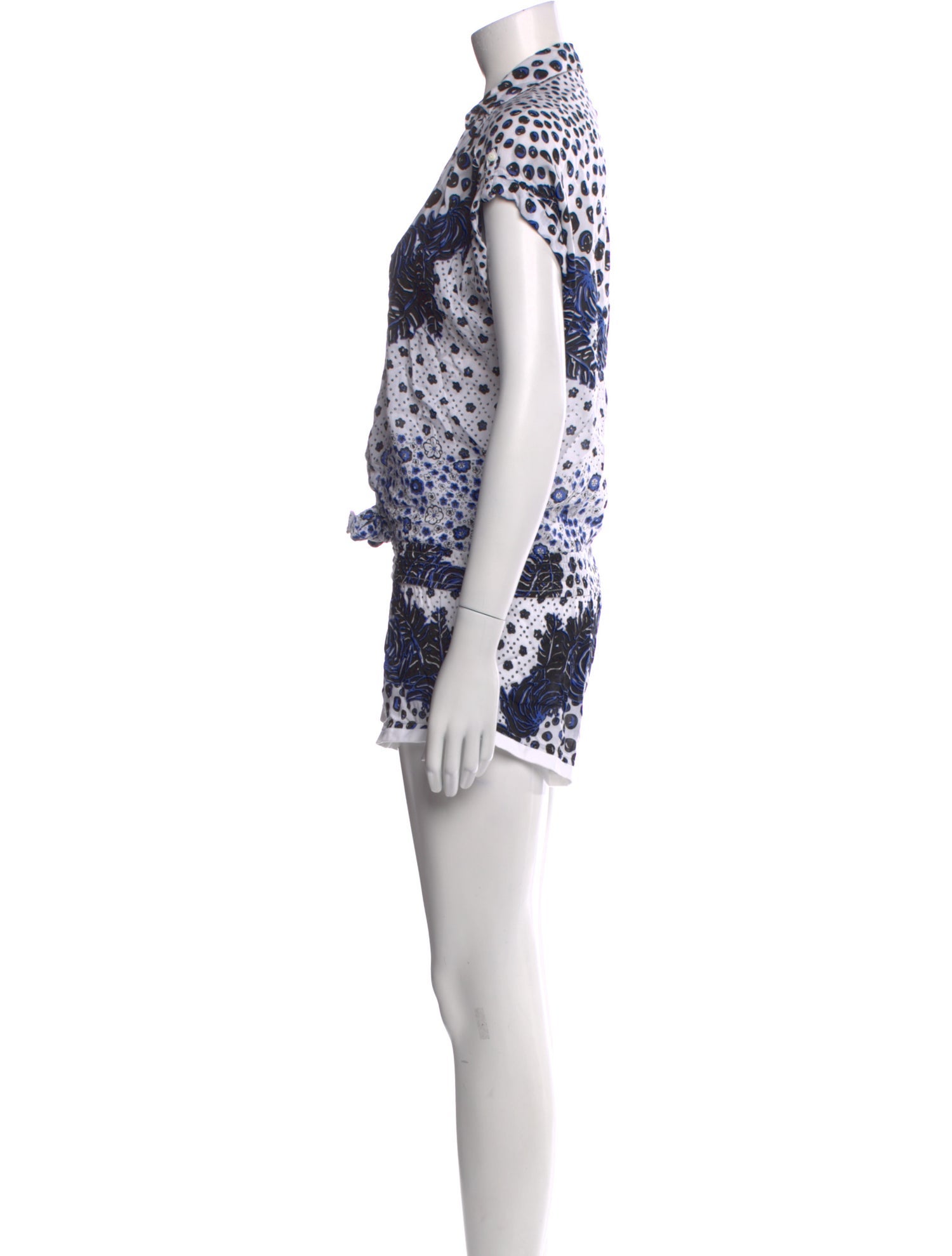 Poupette St Barth Printed V-Neck Romper