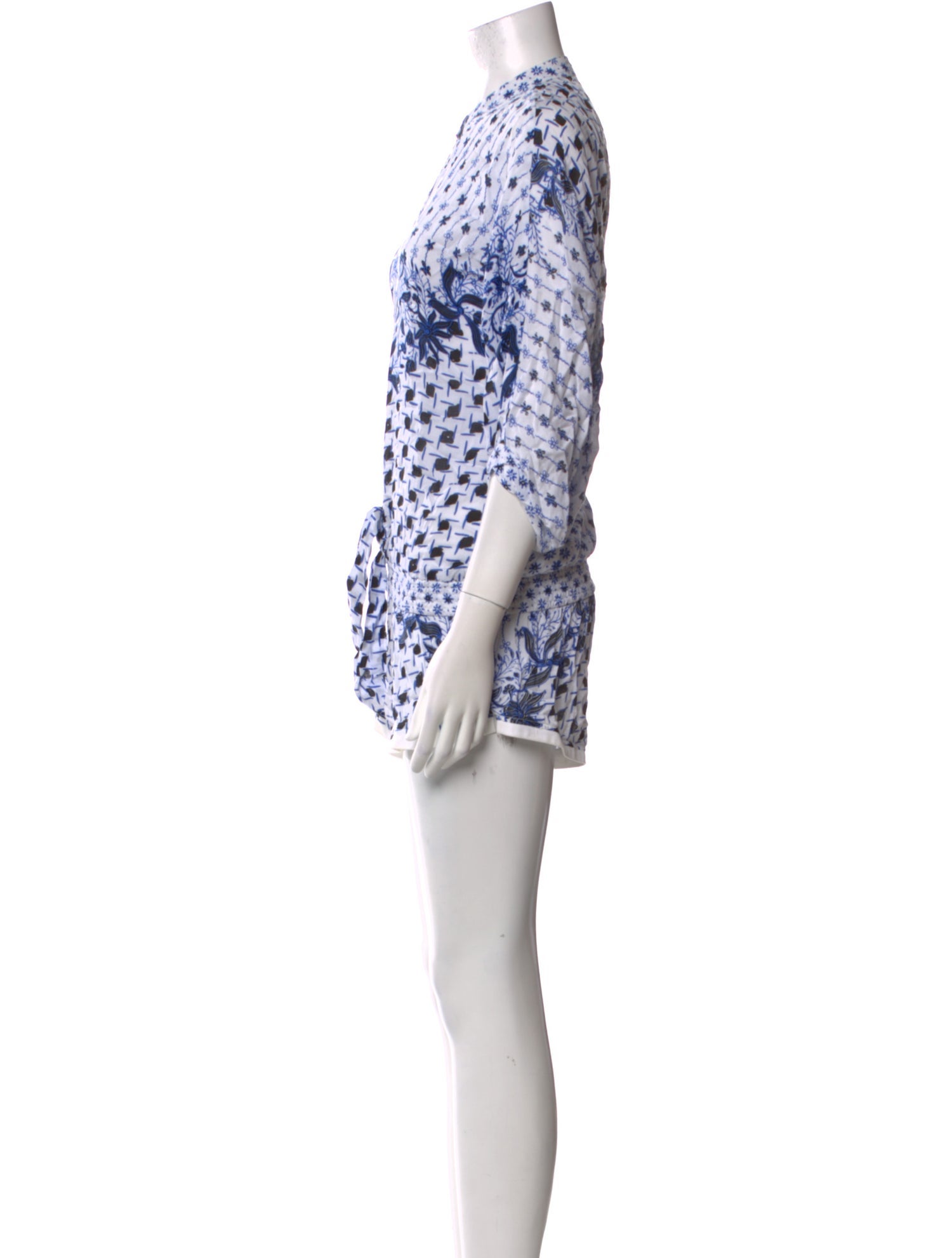 Poupette St Barth Printed Crew Neck Romper