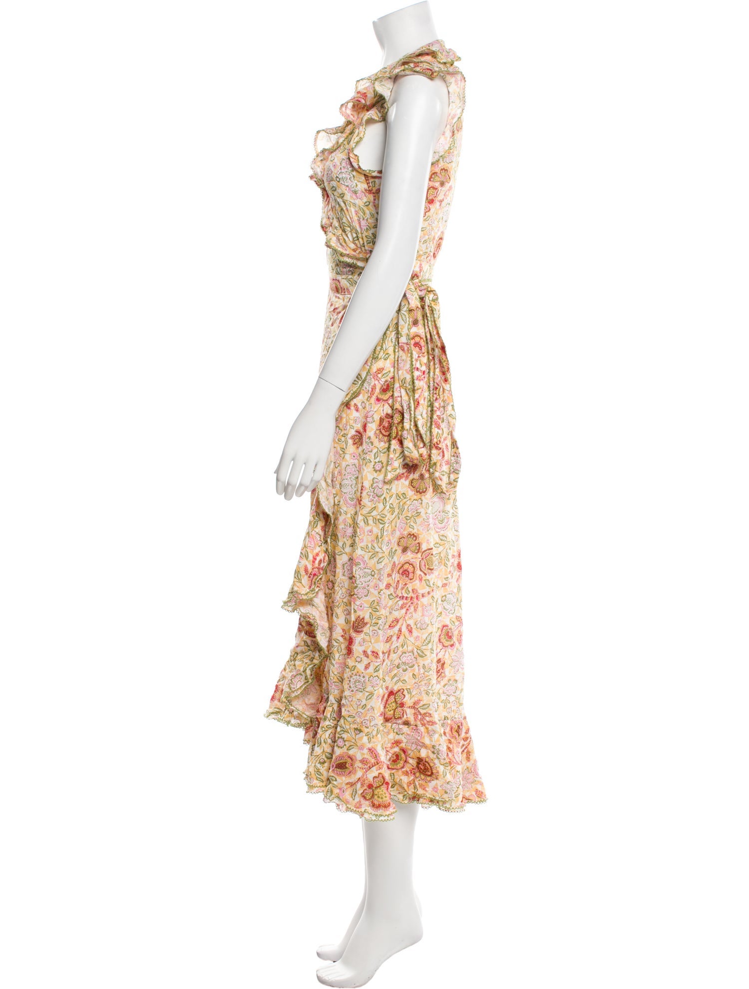 Poupette St Barth Floral Print Long Dress w/ Tags