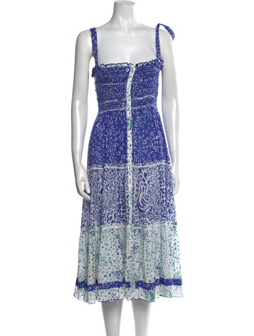 Poupette St Barth Printed Midi Length Dress