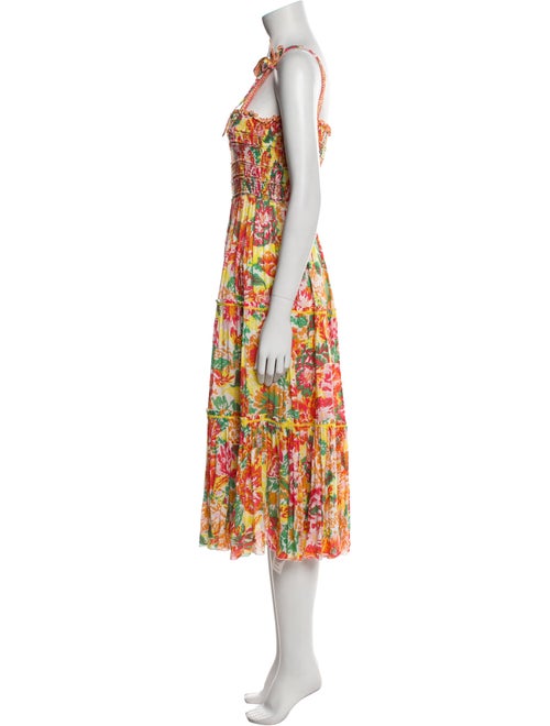 Poupette St Barth Floral Print Midi Length Dress
