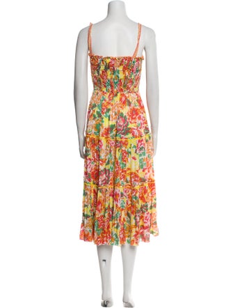 Poupette St Barth Floral Print Midi Length Dress
