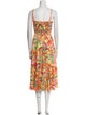 Poupette St Barth Floral Print Midi Length Dress