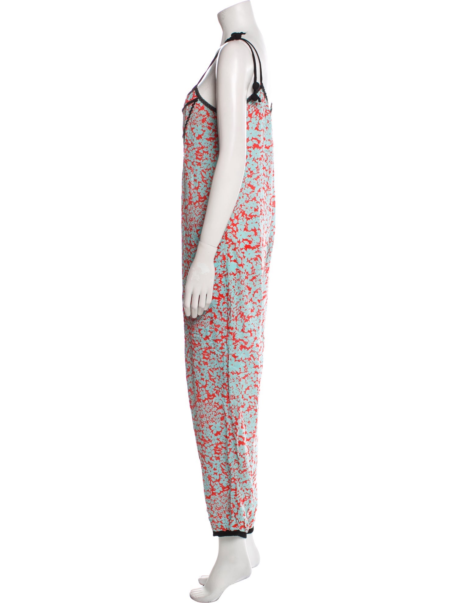 Poupette St Barth Floral Print Scoop Neck Jumpsuit