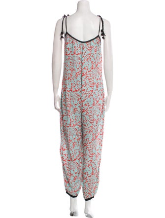 Poupette St Barth Floral Print Scoop Neck Jumpsuit