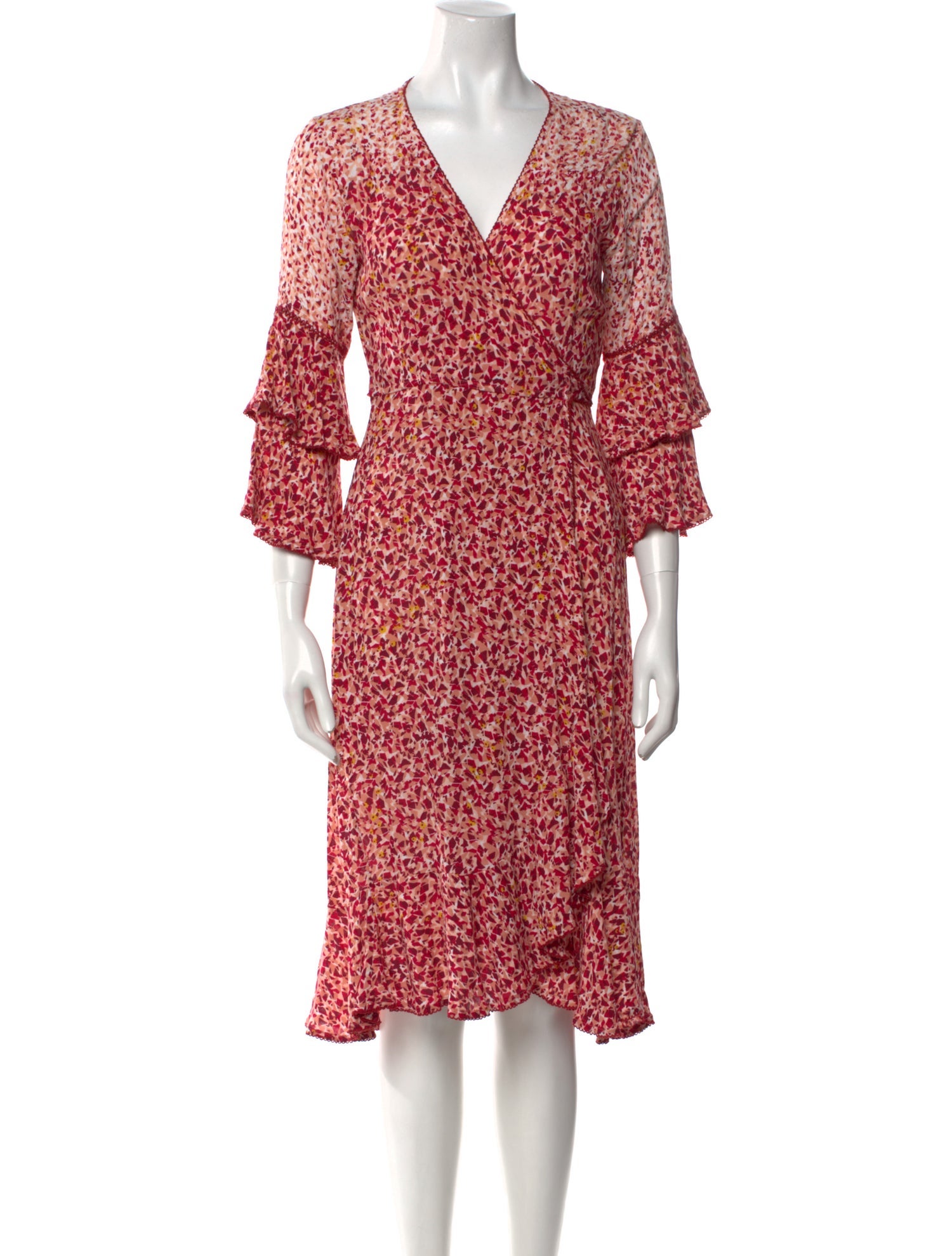 Poupette St Barth Floral Print Midi Length Dress