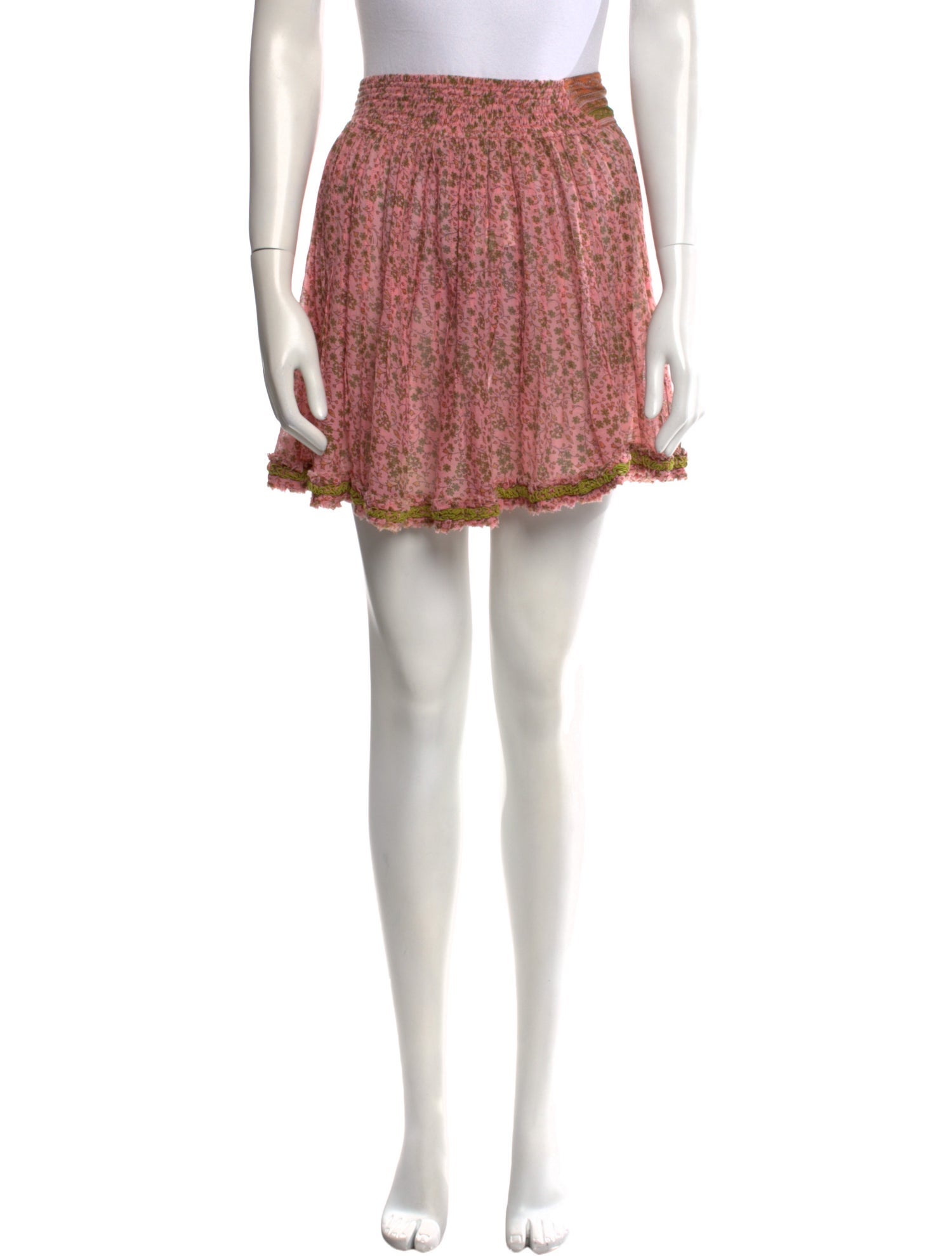 Poupette St Barth Floral Print Mini Skirt