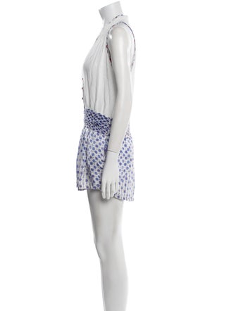 Poupette St Barth Silk Printed Romper