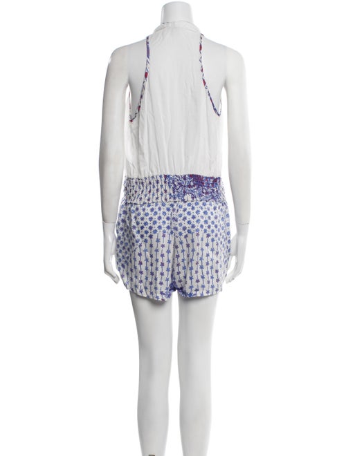 Poupette St Barth Silk Printed Romper