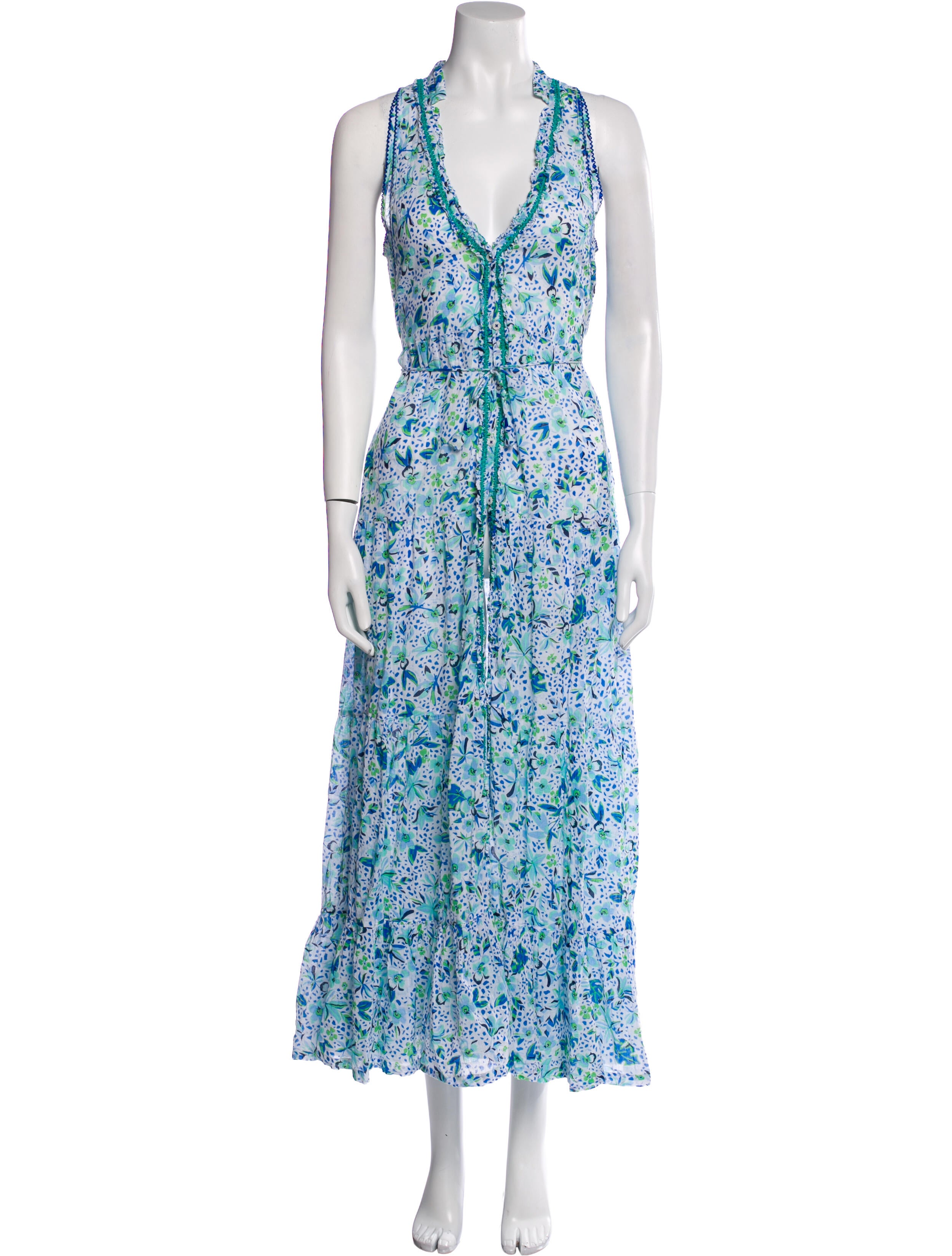 Poupette St Barth Floral Print Long Dress