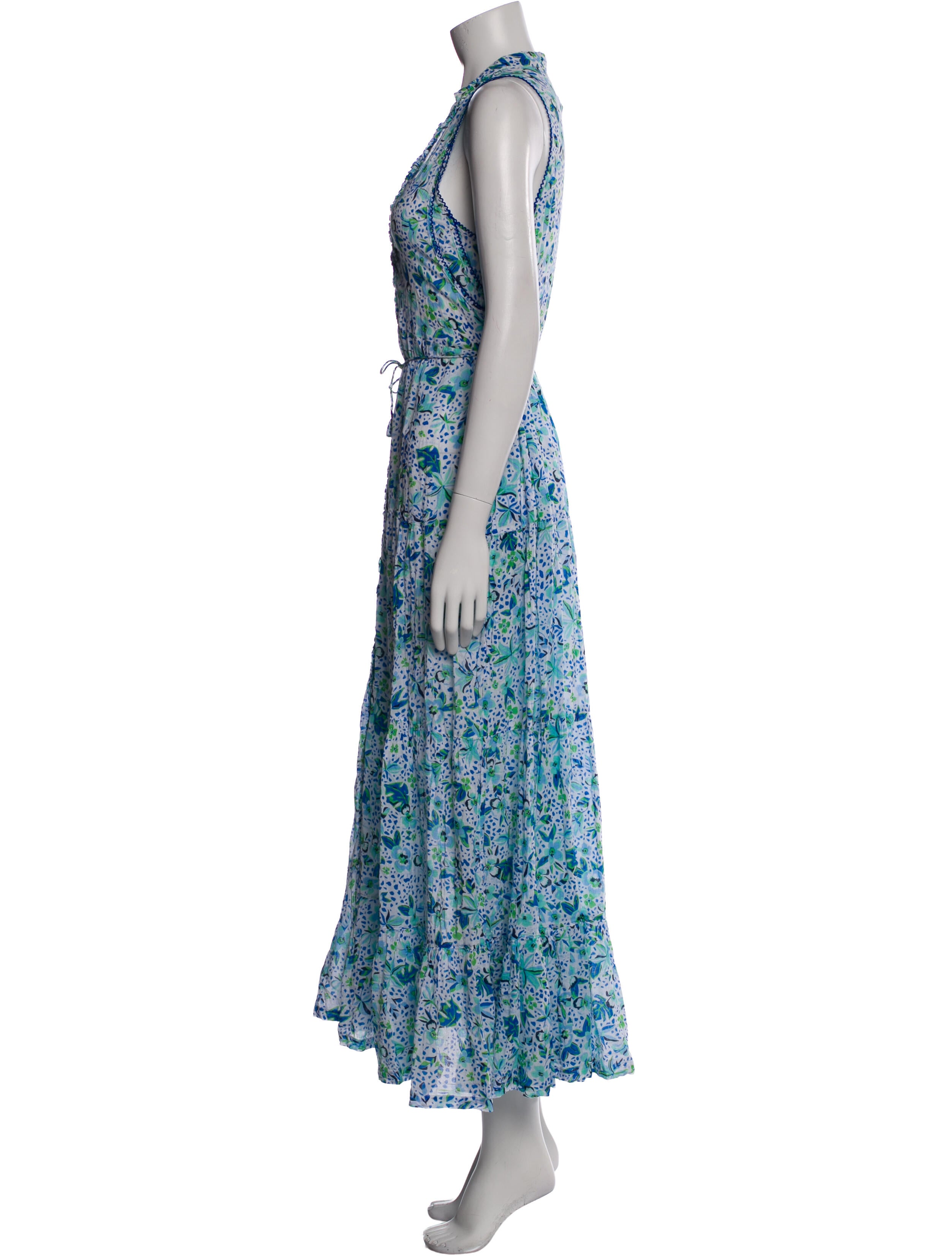 Poupette St Barth Floral Print Long Dress