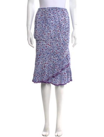 Poupette St Barth Floral Print Knee-Length Skirt
