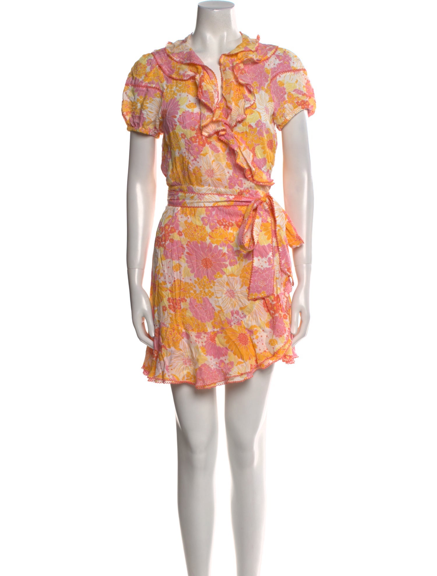 Poupette St Barth Floral Print Mini Dress w/ Tags