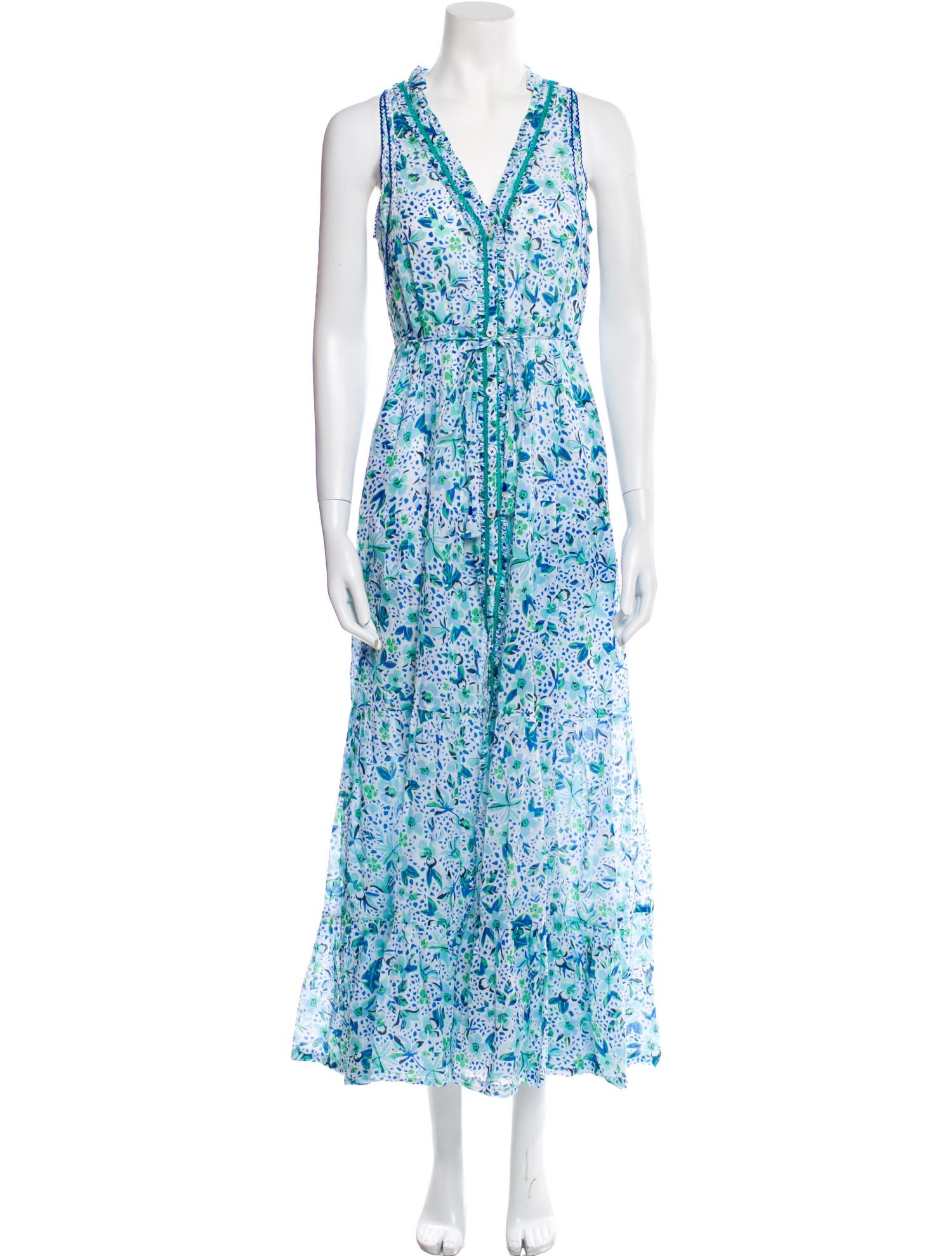 Poupette St Barth Floral Print Long Dress