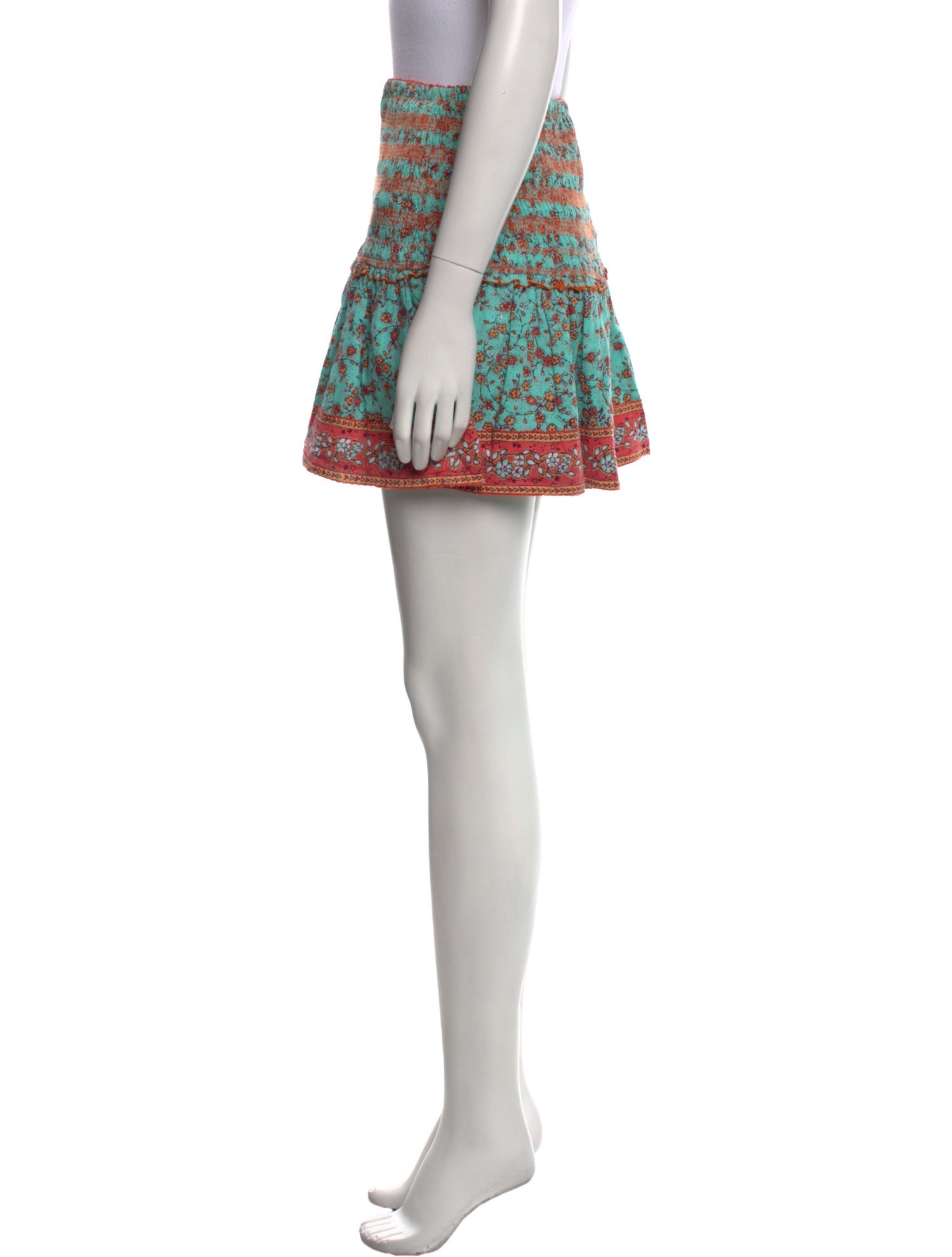 Poupette St Barth Floral Print Mini Skirt