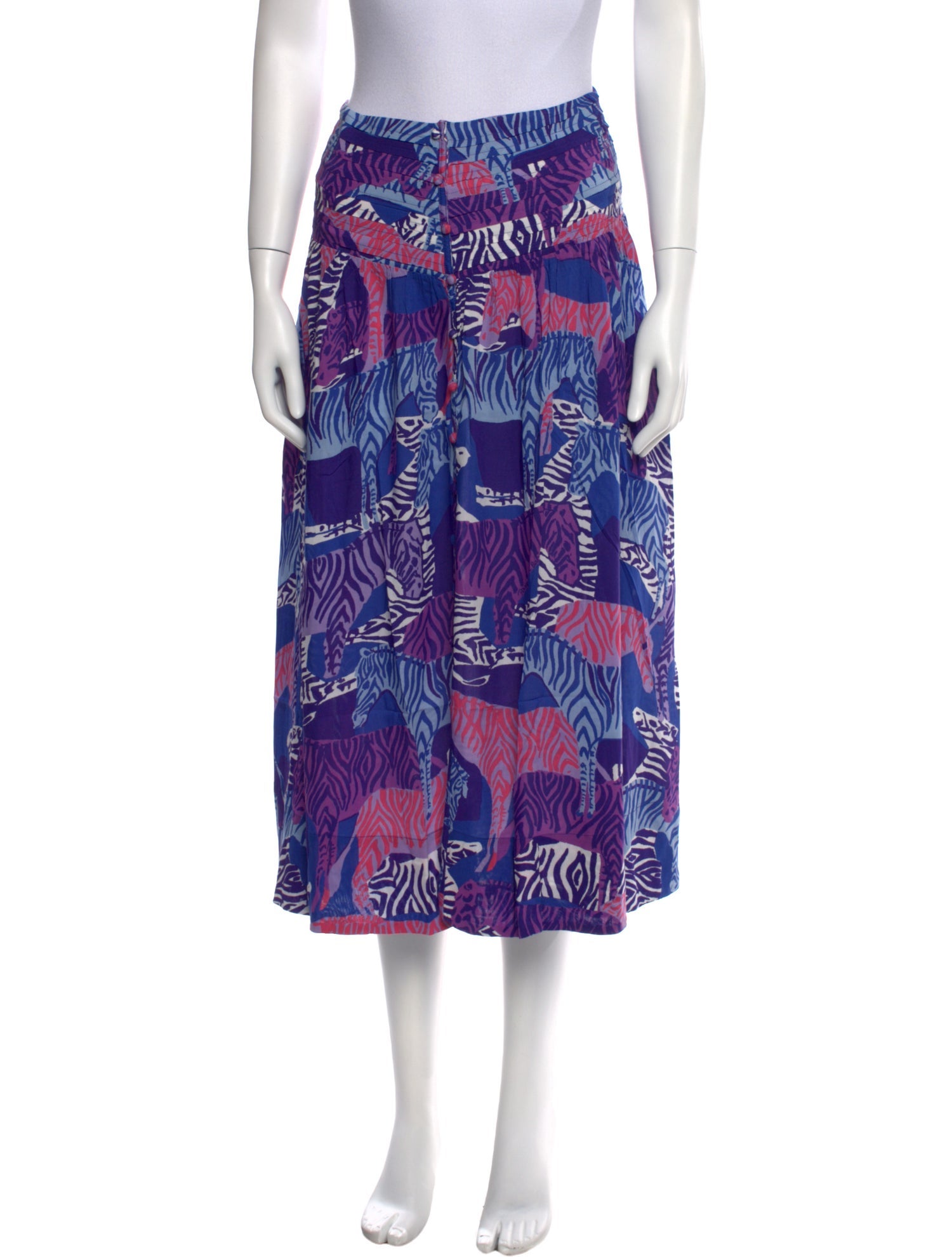 Poupette St Barth Printed Midi Length Skirt w/ Tags