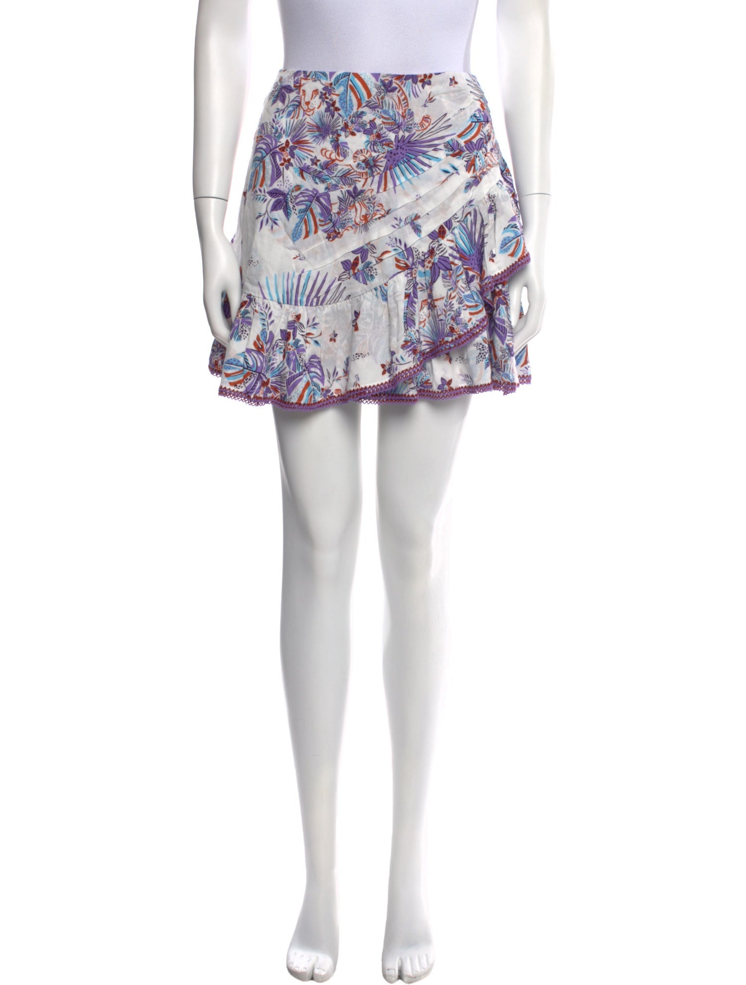 Poupette St Barth Floral Print Mini Skirt
