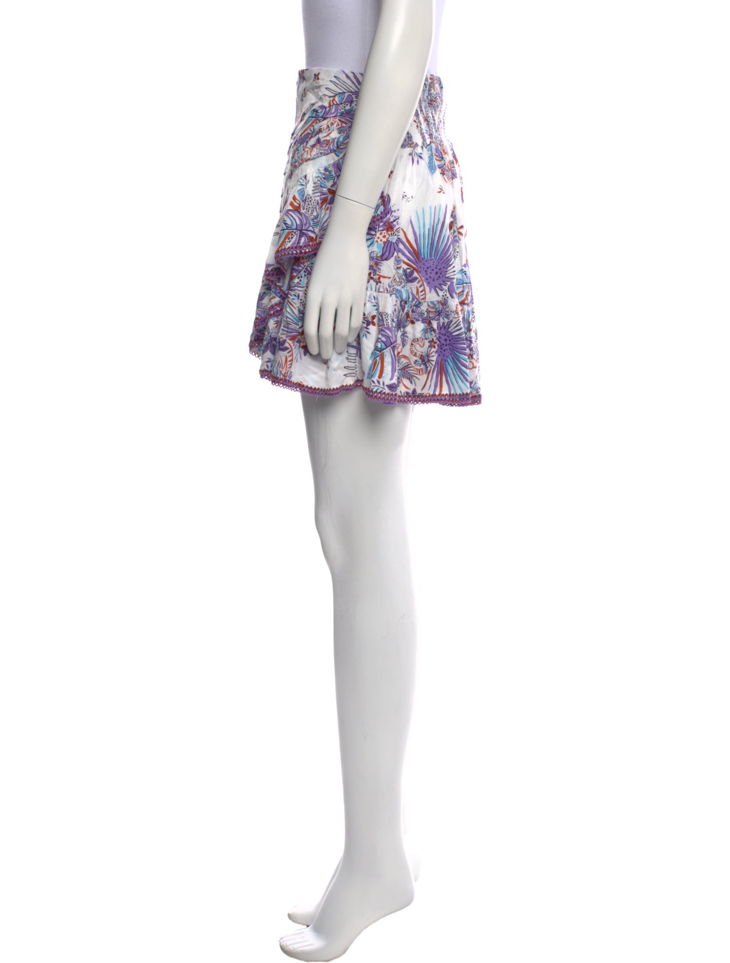 Poupette St Barth Floral Print Mini Skirt