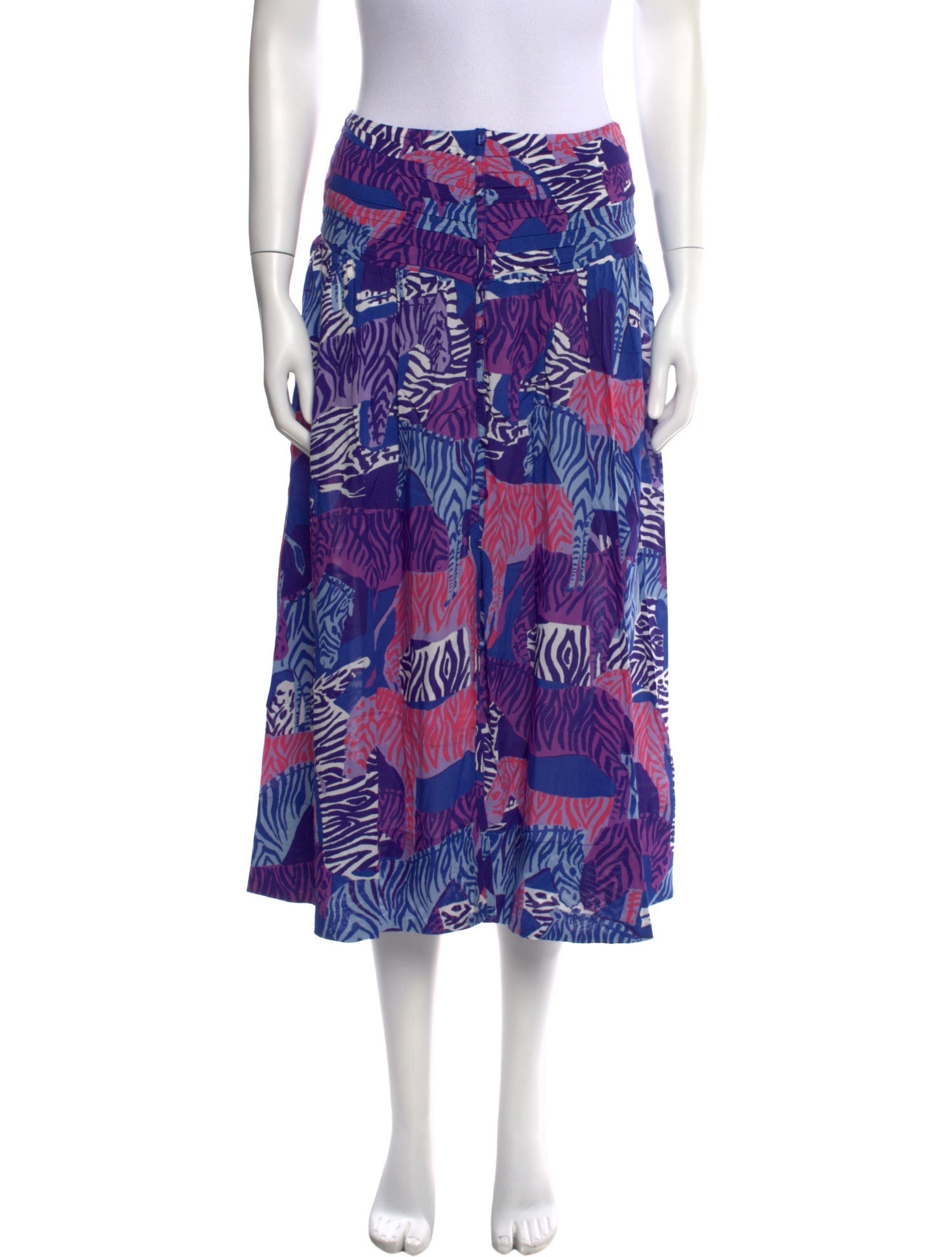 Poupette St Barth Printed Midi Length Skirt w/ Tags