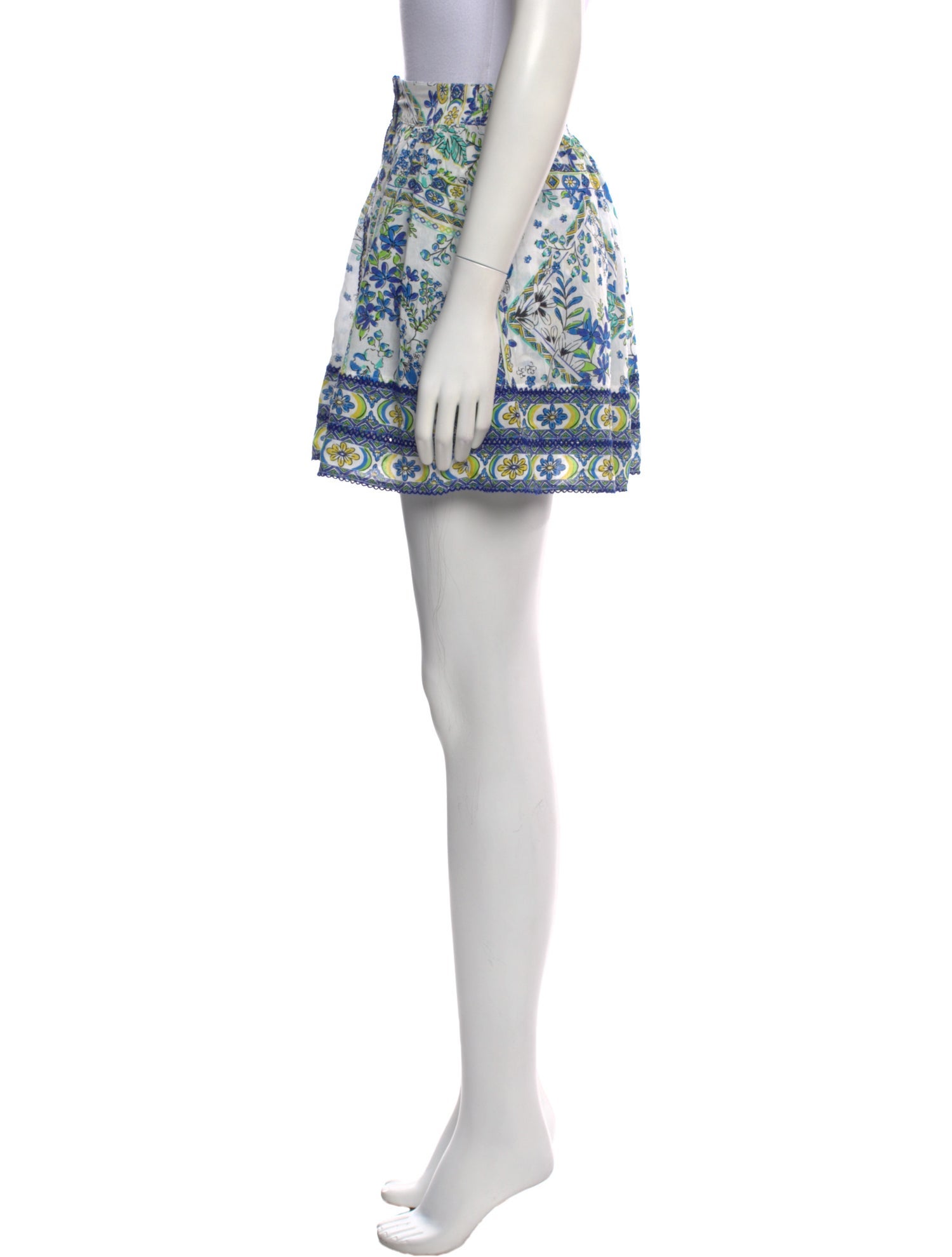 Poupette St Barth Floral Print Mini Skirt w/ Tags