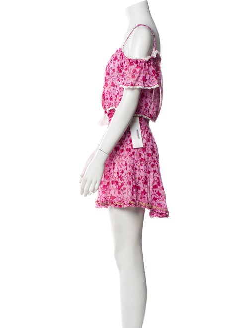 Poupette St Barth Floral Print Raw-Edge Trim Skirt Set